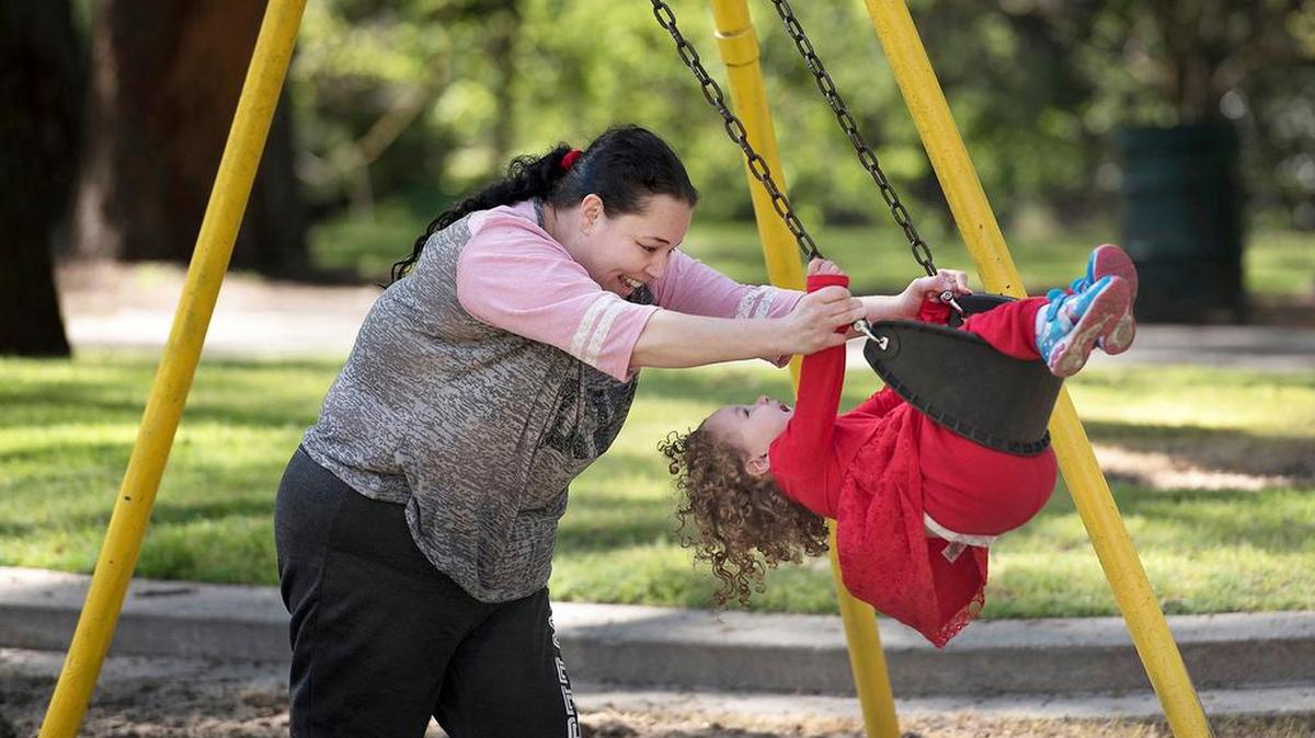 Andrea Gallegos pushes daughter Rosie, 2, on the swing at Kewin Park after she brought daughters Reyna and Rosie to the Modesto park in March 2016. Modesto currently bans the use of tobacco – including chewing tobacco – within 50 feet of children’s play areas, including park playgrounds. A proposal would extend the ban throughout city parks and include the smoking of marijuana.