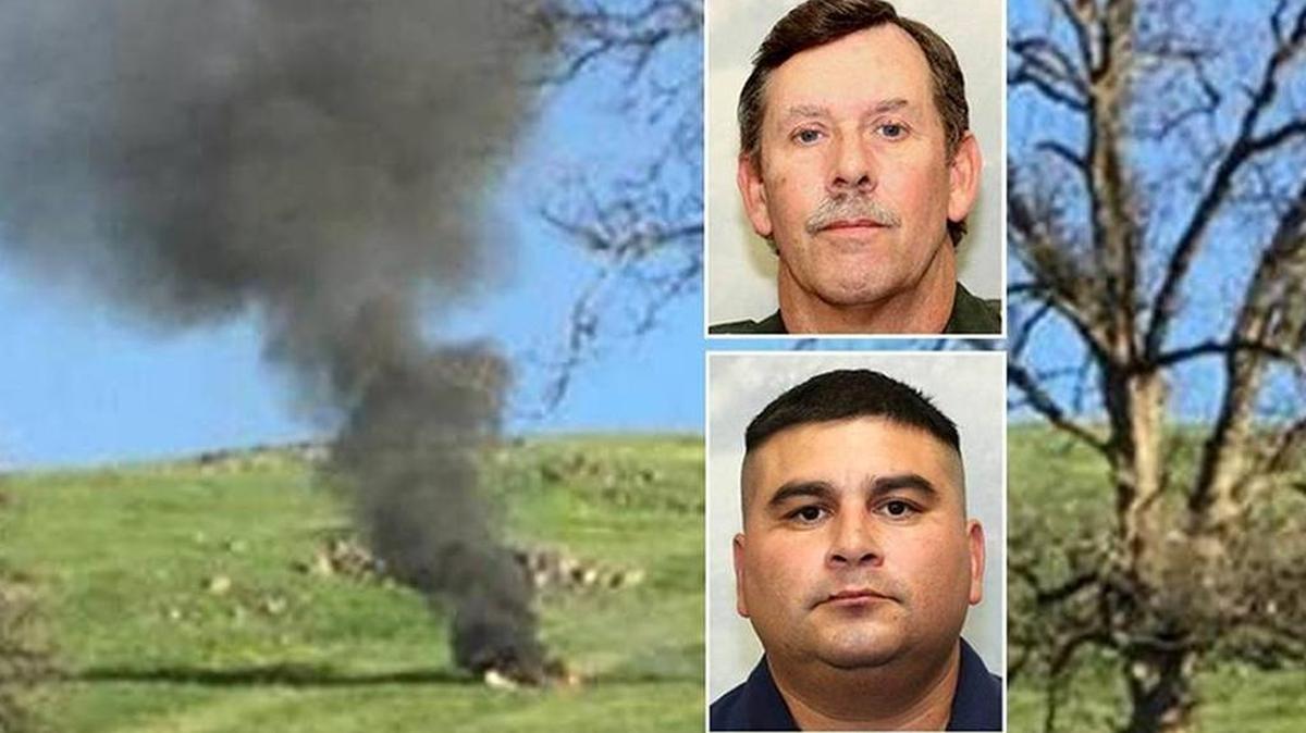 Tulare County sheriff’s Deputy Scott Ballantyne, top, and pilot James Chavez died in a single-engine plane crash near Porterville on Wednesday.