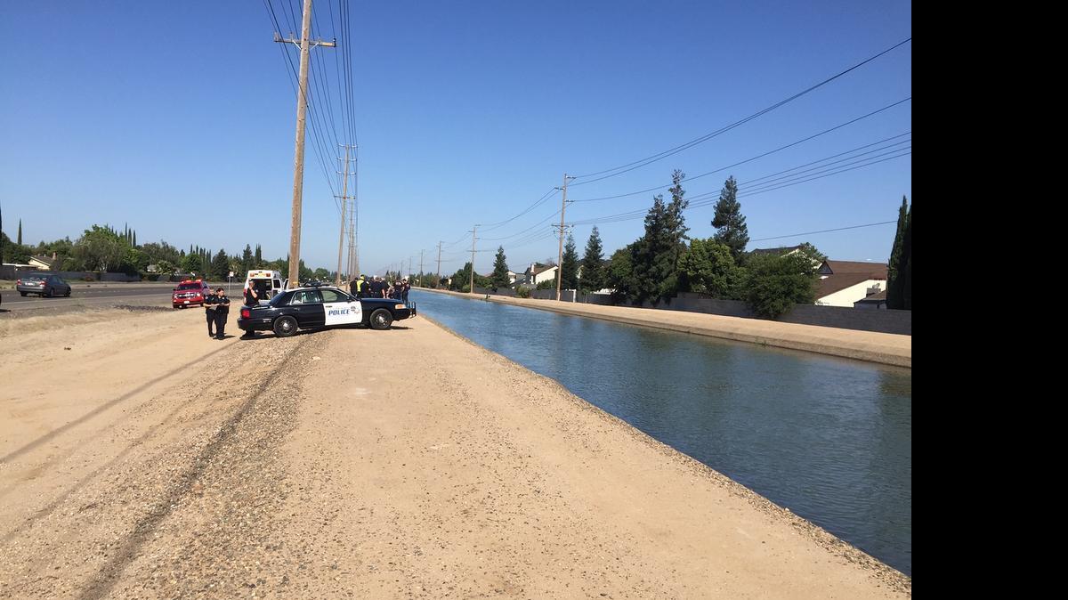 
A female bicyclist fell into a canal along Briggsmore Avenue near Lakewood Avenue in Modesto on Saturday morning.
