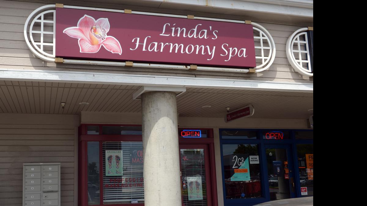 
Linda's Harmony Spa at 901 N. Carpenter Road is pictured on Thursday afternoon (05-28-15) in Modesto, Calif. The owners are trying to sell the business but they say that the city's temporary ban on new massage parlors is unfairly preventing them from doing that.
