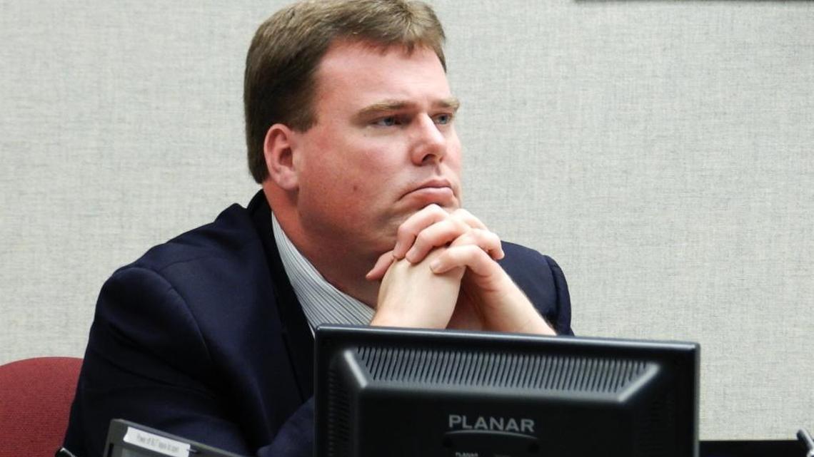 Stanislaus County Supervisor Bill O’Brien, serving on the San Joaquin Air Pollution Control District board, listens during a teleconference in 2013 involving the Valley’s anti-smog efforts.