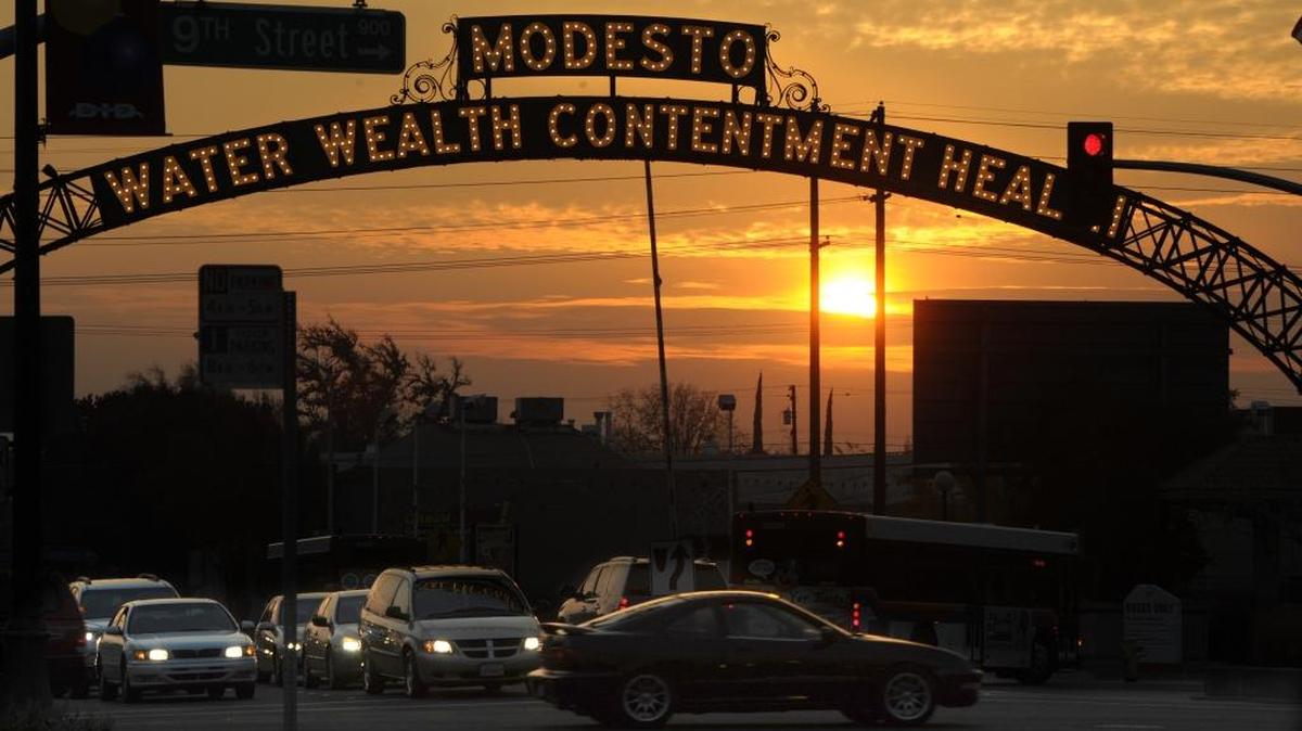A Modesto sunset in 2012