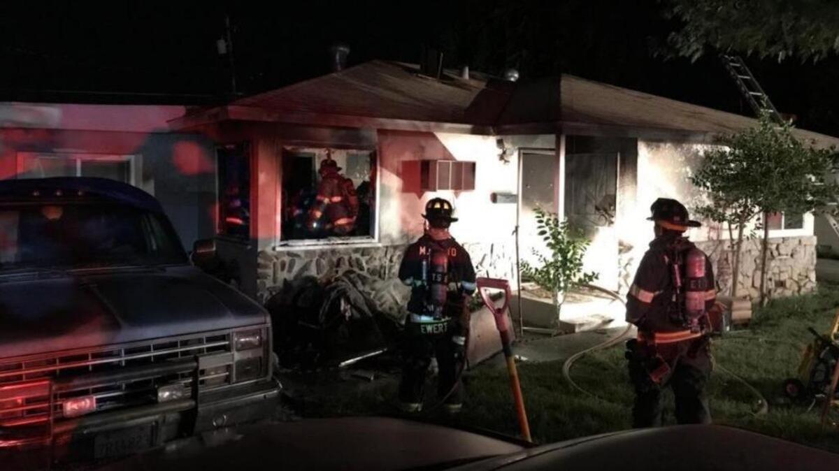 Modesto and Ceres fire crews responded to a residential structure fire on the 200 block of Emerson Avenue late Monday, June 26, 2017.