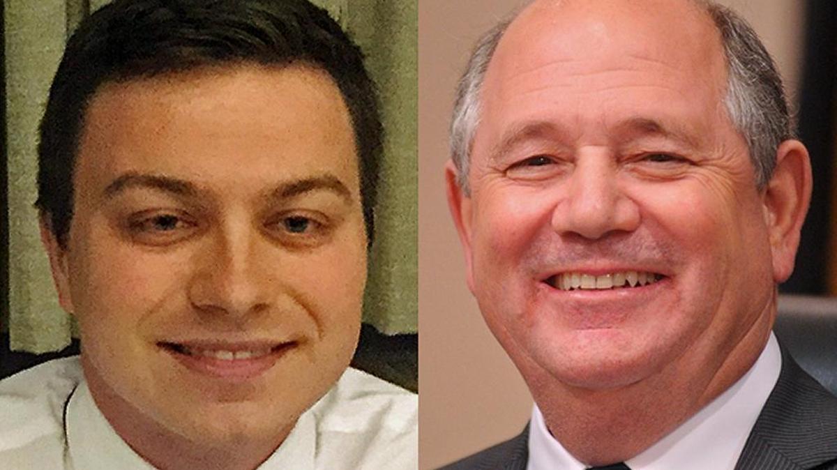 Candidate Tyler Ray, left, and incumbent Bill Zoslocki, right