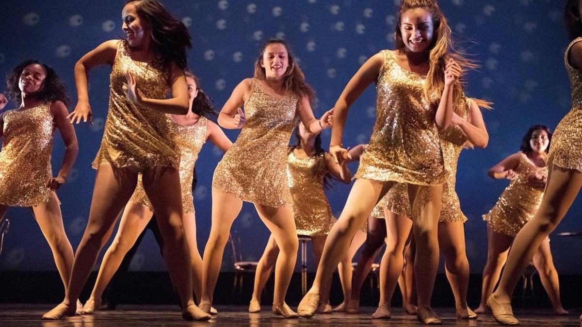 
Davis High dancers perform “Hip Hip Chin Chin” during rehearsal for the production of “So You Think You Can … Jam ’n Jive” at Modesto Junior College in Modesto on Tuesday, Sept. 22, 2015.
