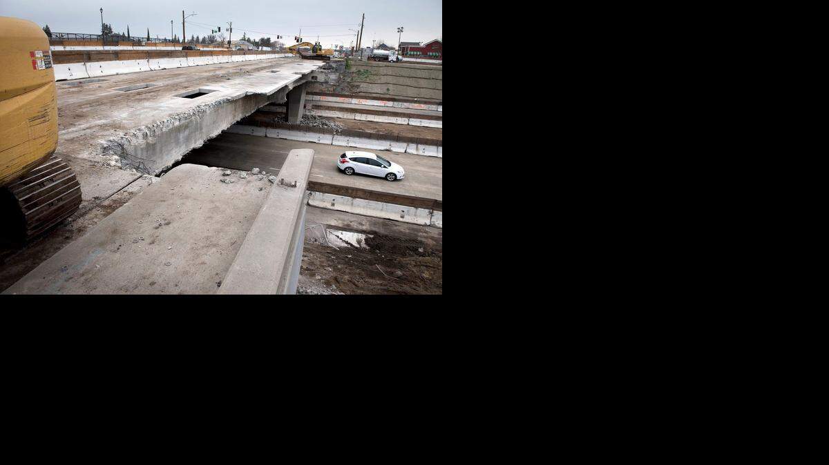 
Demolition on the old Kiernan Avenue overpass began Friday night at 11 p.m. in Salida.
