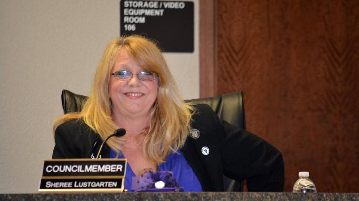 Patterson City Council member Sharee Lustgarten, seen here during a meeting Oct. 6, 2015, provided proper verification Friday of her new residence inside the city. She was evicted March 17 from a home she and her late husband had rented, raising questions about whether she still lived in Patterson.