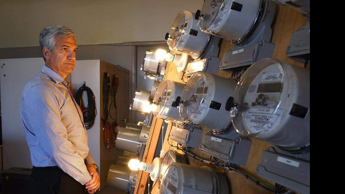 
Ed Franciosa is assistant general manager of transmission and distribution for the Modesto Irrigation District. He oversees a team at the MID Service Center in Modesto charged with catching people who are stealing electricity from MID’s grid.
