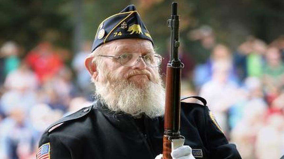 
American Legion service officer Ron Stansbury participated in the honor guard on Veterans Day, Nov. 11, 2014. 

