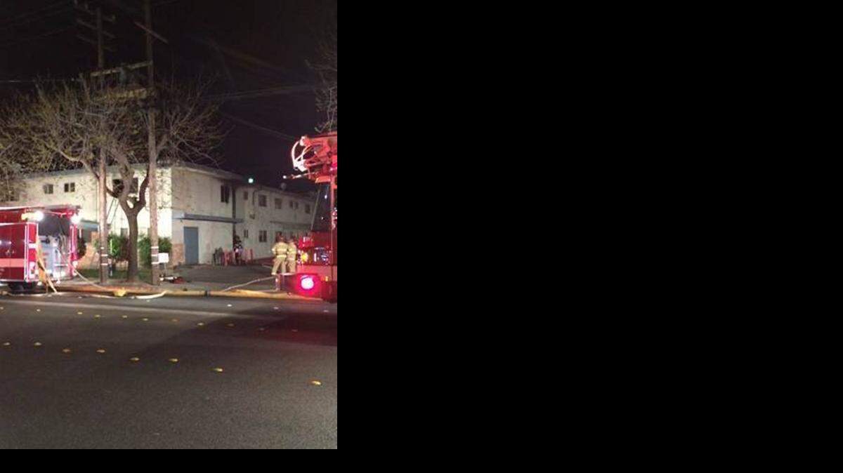 
Firefighters battled a blaze at an apartment complex on Orangeburg Avenue early Thursday.
