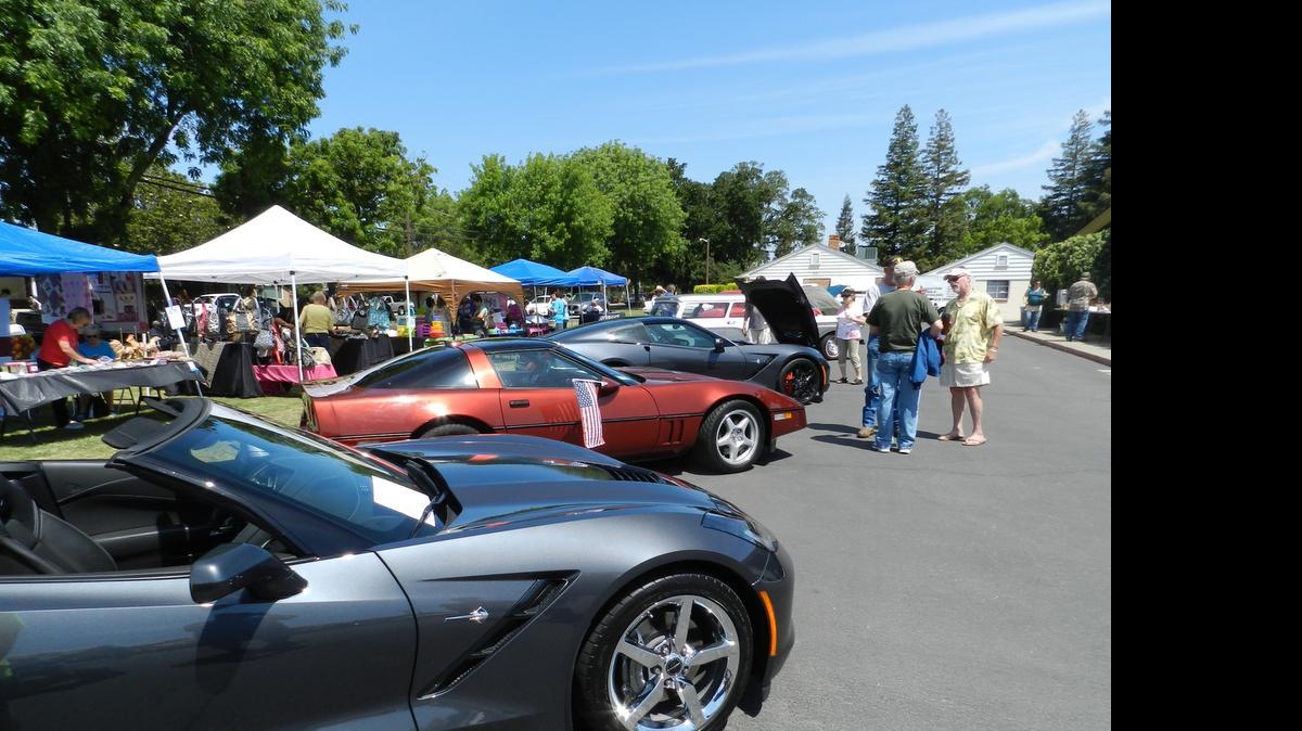 
A few late-model Chevrolet Corvettes are displayed at a car show held Saturday at the Modesto Masonic Hall on Rose Avenue.
