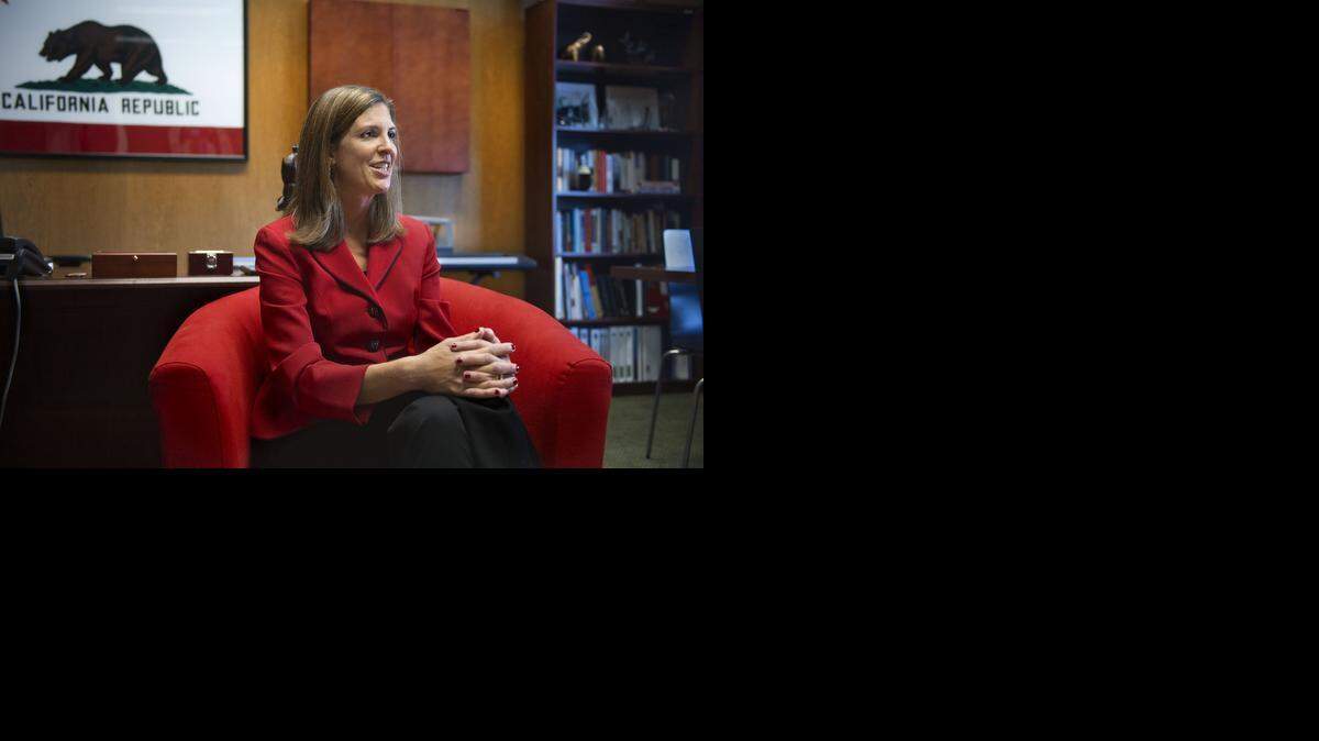 
Assembly member Kristin Olsen, R-Riverbank, in her office at the Capitol in Sacramento.
