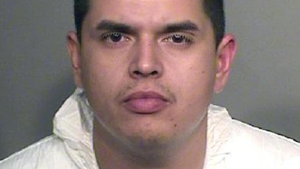 Raymond Amador is accused of stabbing his girlfriend in the head and back on Dec. 6, 2015 as the couple sat in his vehicle parked outside a Modesto, Calif. home.