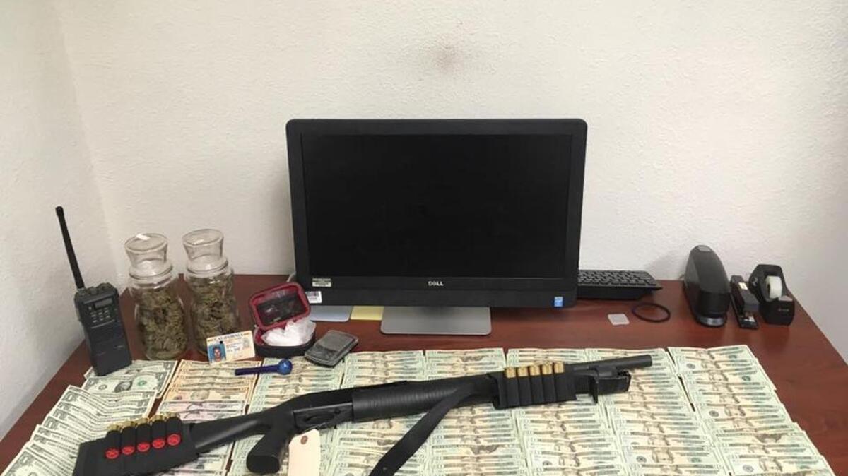 Dwayne Rasler, 52, was arrested Thursday on suspicion of possession for sale of a controlled substance, felon in possession of a firearm, felon in possession of ammunition and felony child endangerment because there was an 8-year-old girl at the home at the time of the search.