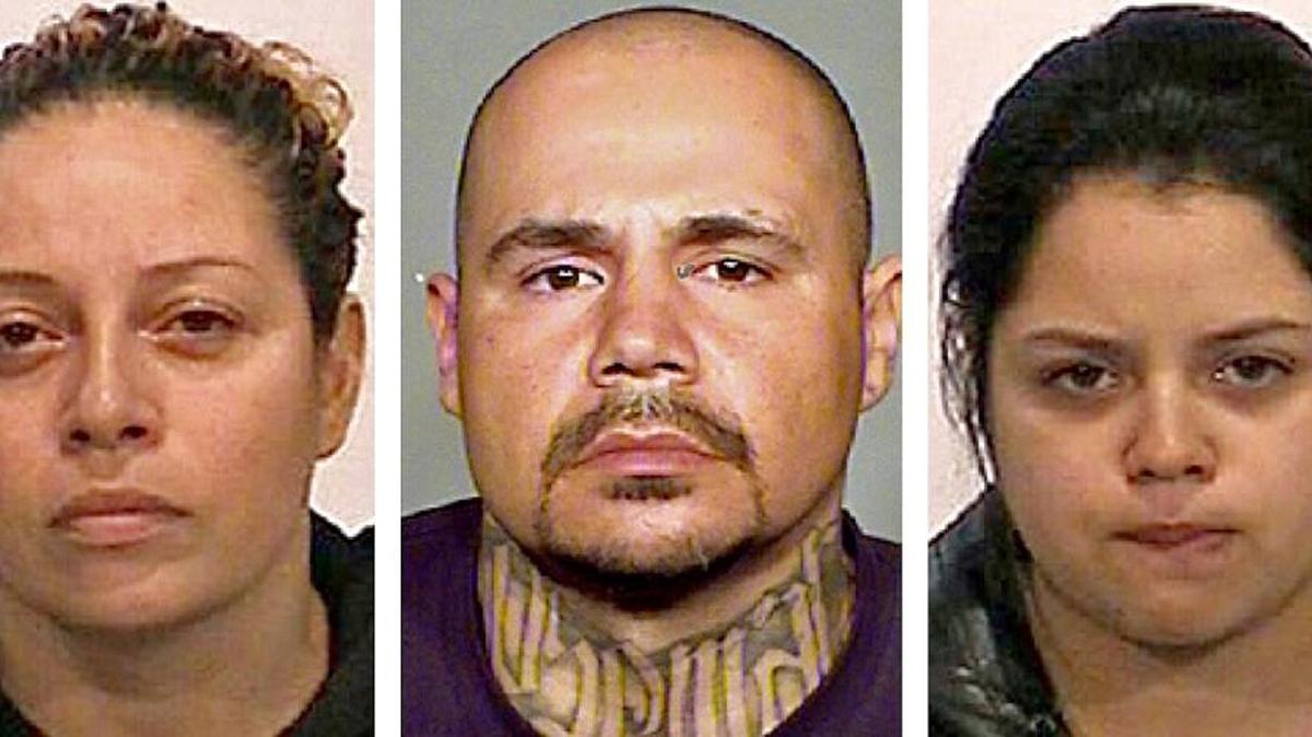 From left, Rosemary Bazan, 38, Manuel Flores, 38, Salyce Bazan, 19.