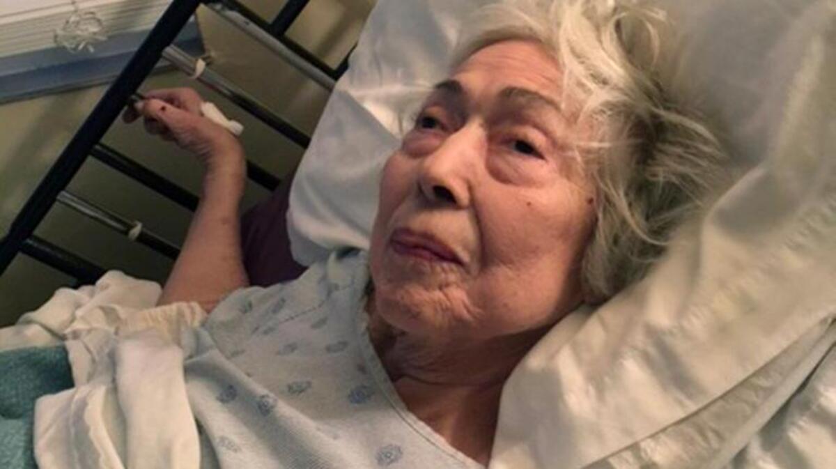 Mary Wiemiller of Modesto is pictured at a care home two days before she passed away this past February.
