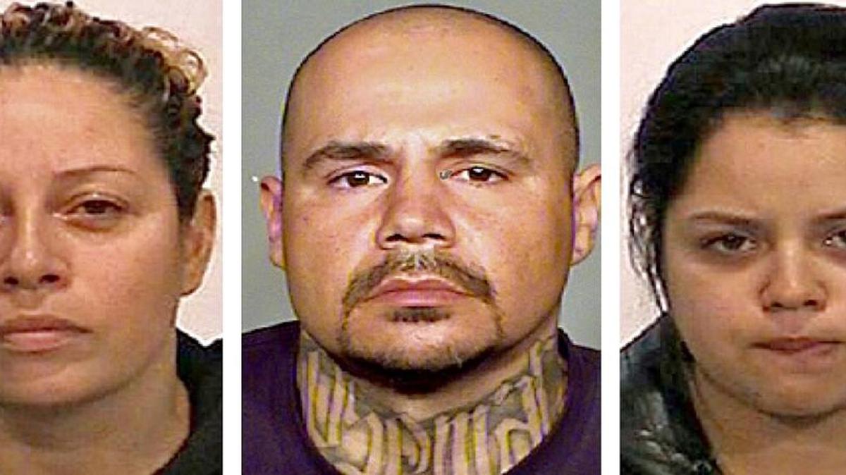 From left, Rosemary Bazan, 38, Manuel Flores, 38, Salyce Bazan, 19.