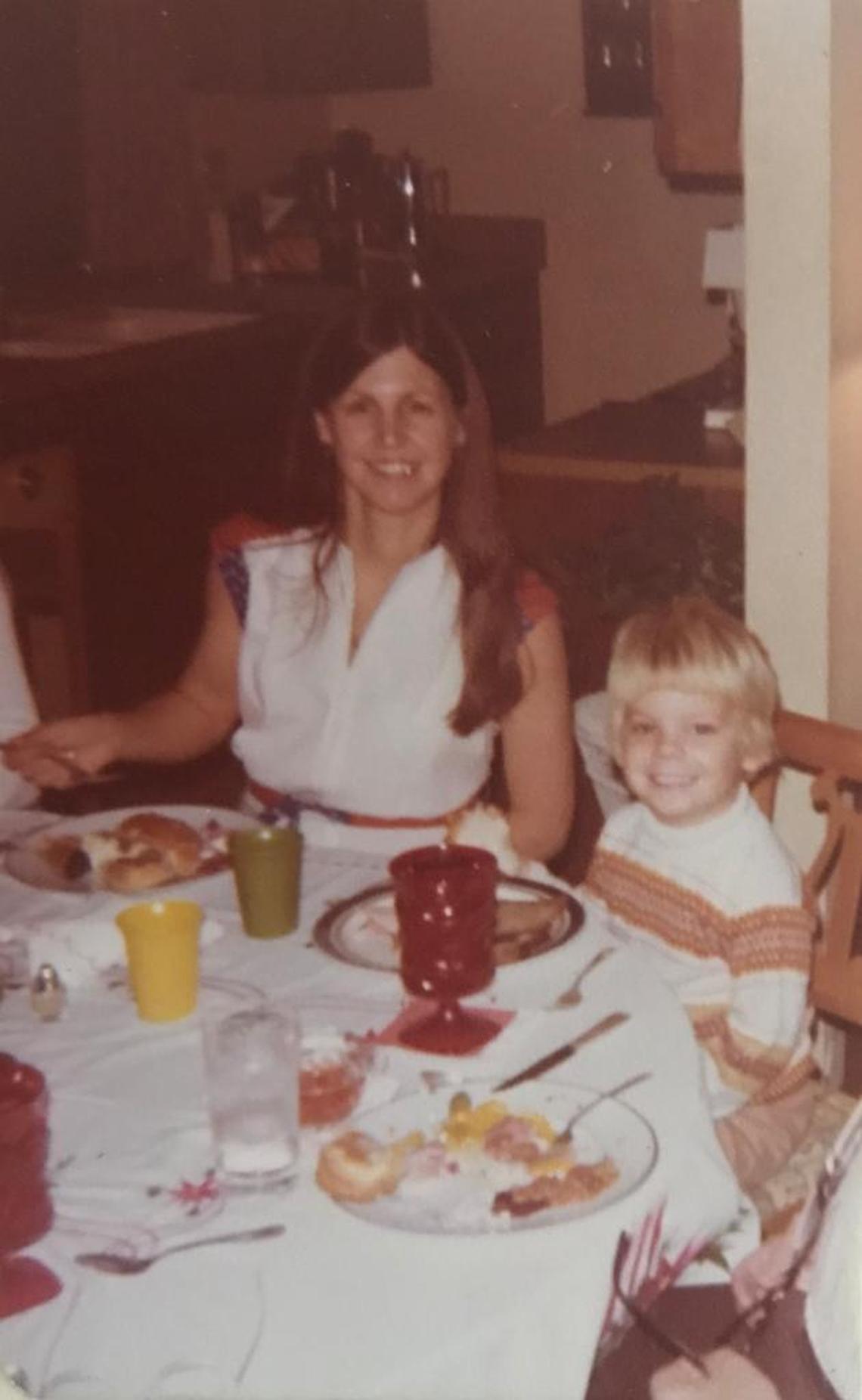Jane and her son in the spring of 1976.