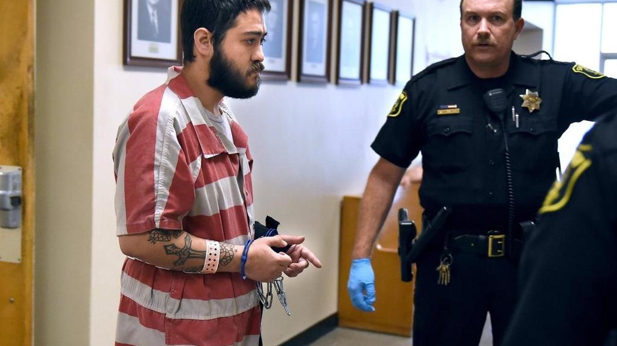 Oscar Daniel Espinoza appeared in court Monday morning (07-10-17) for a bail review hearing in Stanislaus Superior Court in Modesto, Calif.