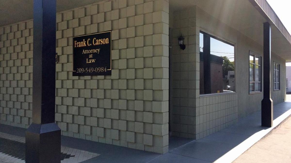 
The law office of Frank Carson is pictured in Modesto in August. 
