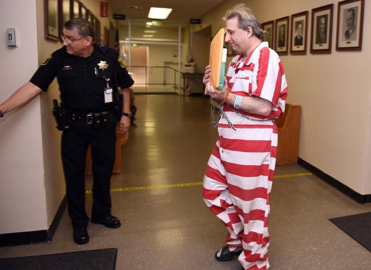 Mark Edward Mesiti walks into Department 1 of the Stanislaus Superior Courthouse in Modesto, Calif. on Friday afternoon (10-09-15).