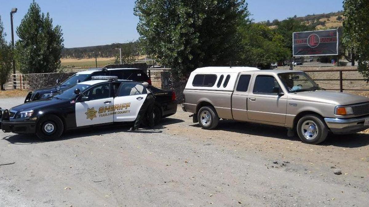 Jamie Theiler, 48, and Grant Dale, 54, were arrested Saturday (July 22, 2017), when they were found with a stolen gold Ford Ranger pickup outside a ranch in Jamestown, California.