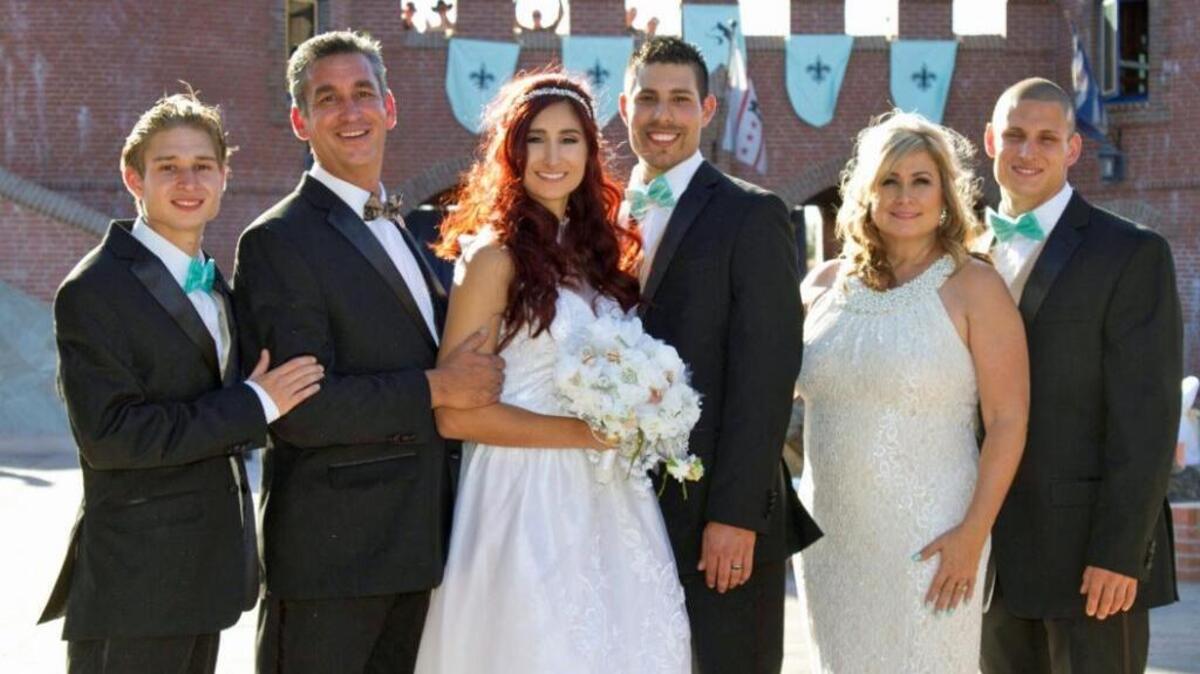 The Foreman family, from left, Jacob Foreman, Rick Foreman, Chelsi Foreman-Padilla, Brian Padilla, Melissa Foreman and Ryan Foreman at Chelsi and Brian's wedding in October 2016.