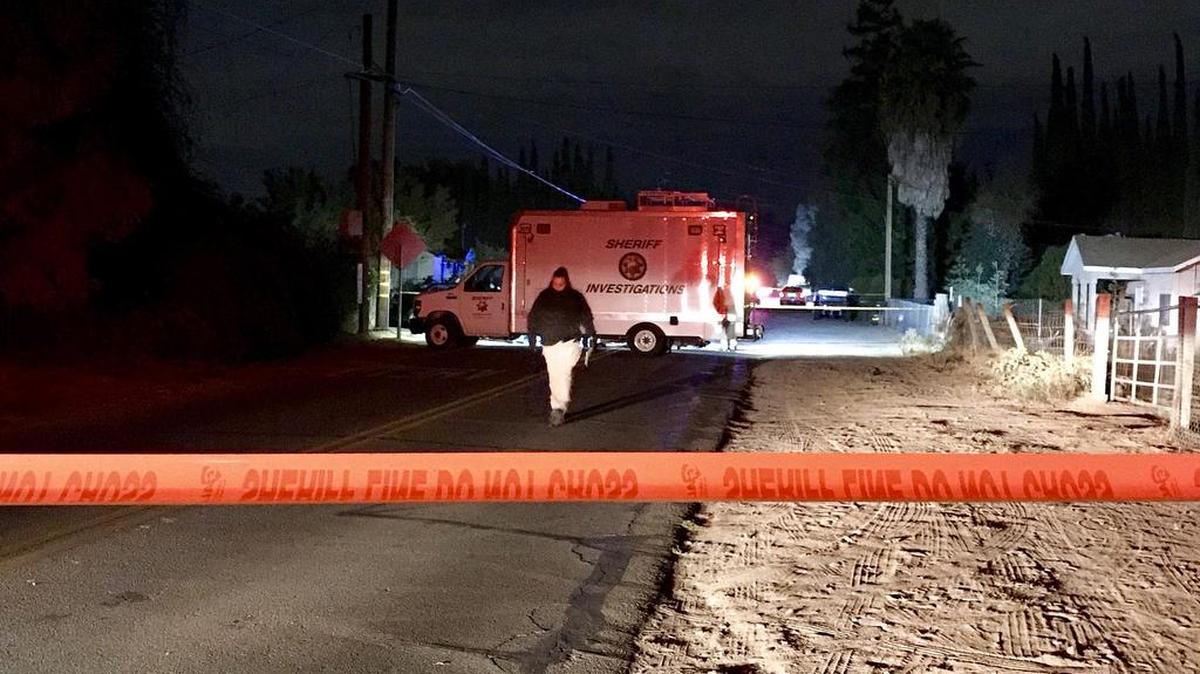 The scene of a deputy-involved shooting in Modesto in the 1700 block of Vivian Road in Modesto, California on Sunday, Nov. 5, 2017.