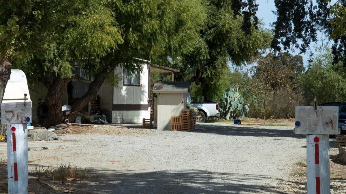 
The site where a fatal shooting took place on September 26th at Martins Mobile Home Park just east of Newman California (092715).
