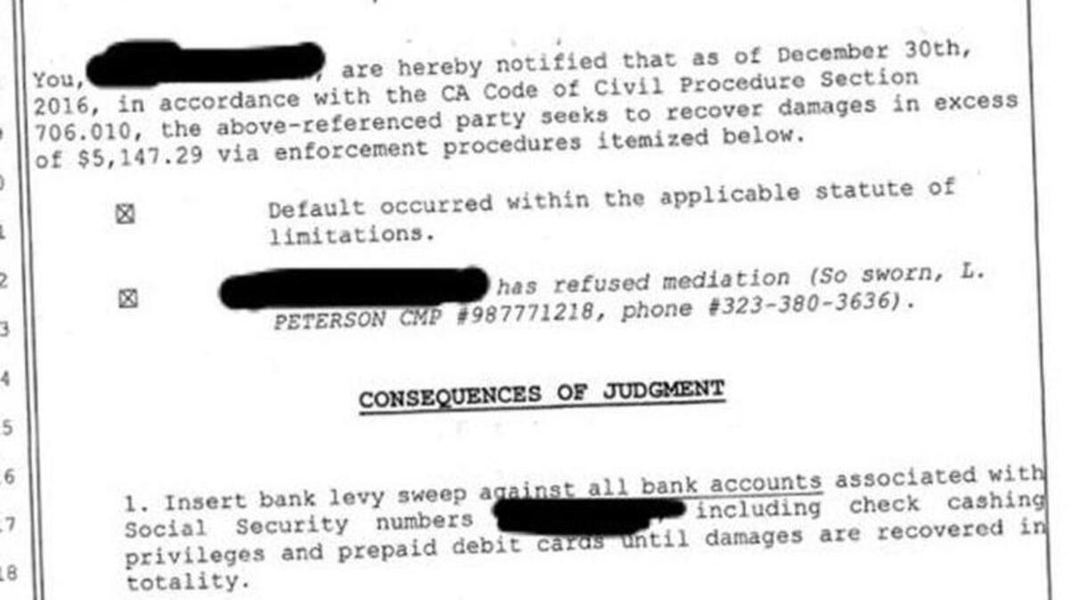 A Sonora resident received this fraudulent letter claiming to be from the “USB Recovery Department” and “Department of Enforcement.” The envelope had a Phoenix, Arizona, postmark.
