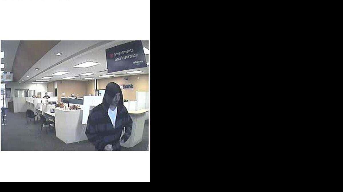 
U.S. Bank security cameras captured footage of the robbery suspect.
