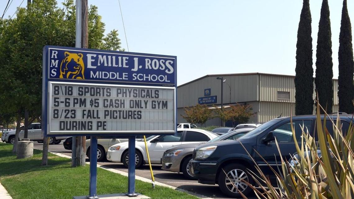 Emilie J. Ross Middle School in Hughson, Calif. is pictured on Friday afternoon (08-19-16).