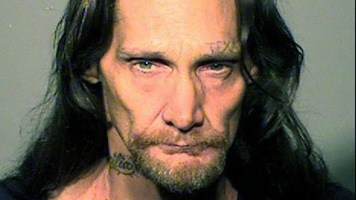 Richard Warner, 44, of Modesto, was arrested on suspicion of robbery, exhibiting a deadly weapon (knife) and a domestic violence warrant.