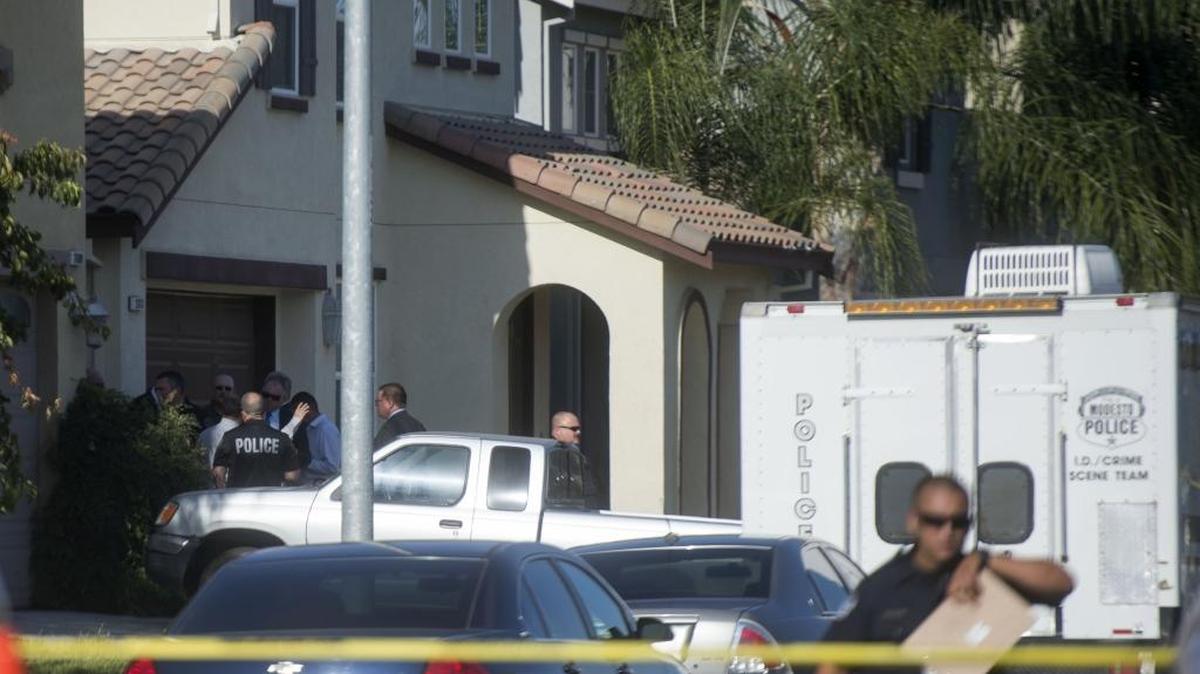 Two women and three children were found dead inside a two-story house on Nob Hill Court in Modesto, Calif. on Saturday (July 18, 2015).