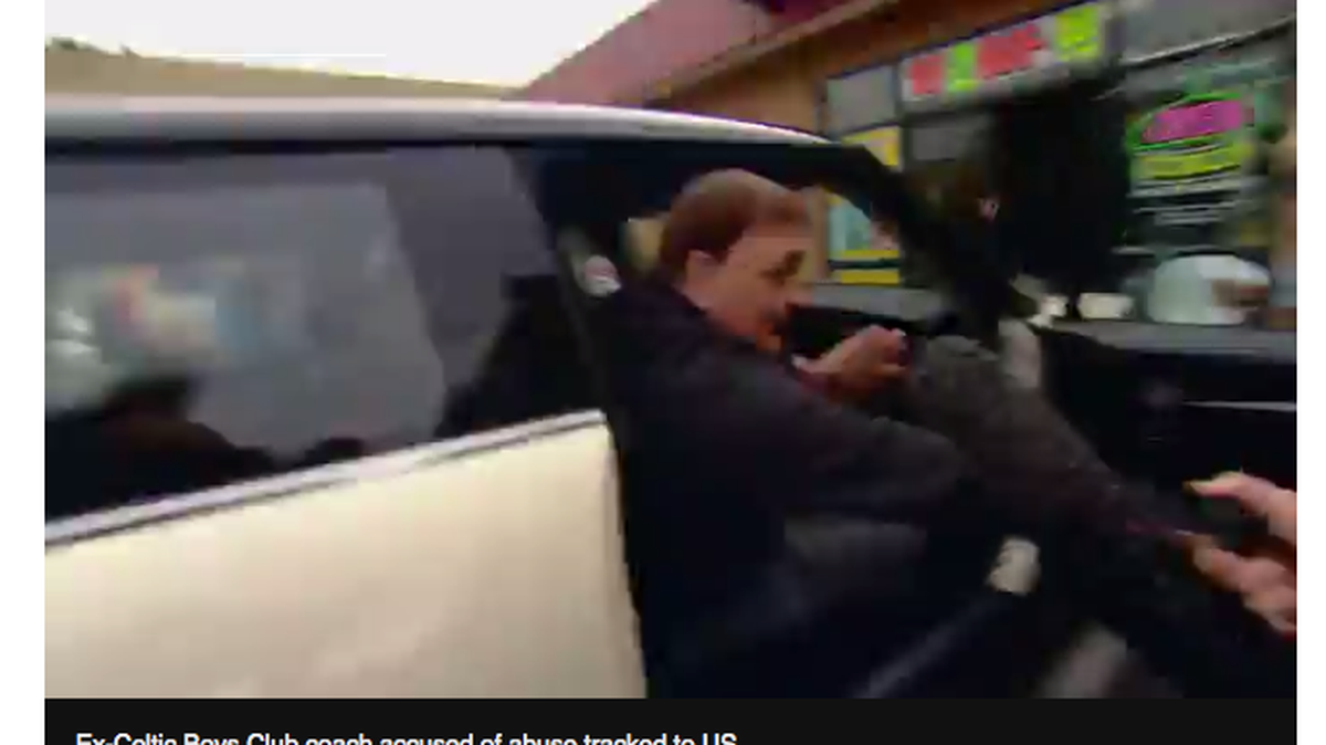 A screen shot from the BBC report on a soccer coach convicted of molestation who came to Modesto.