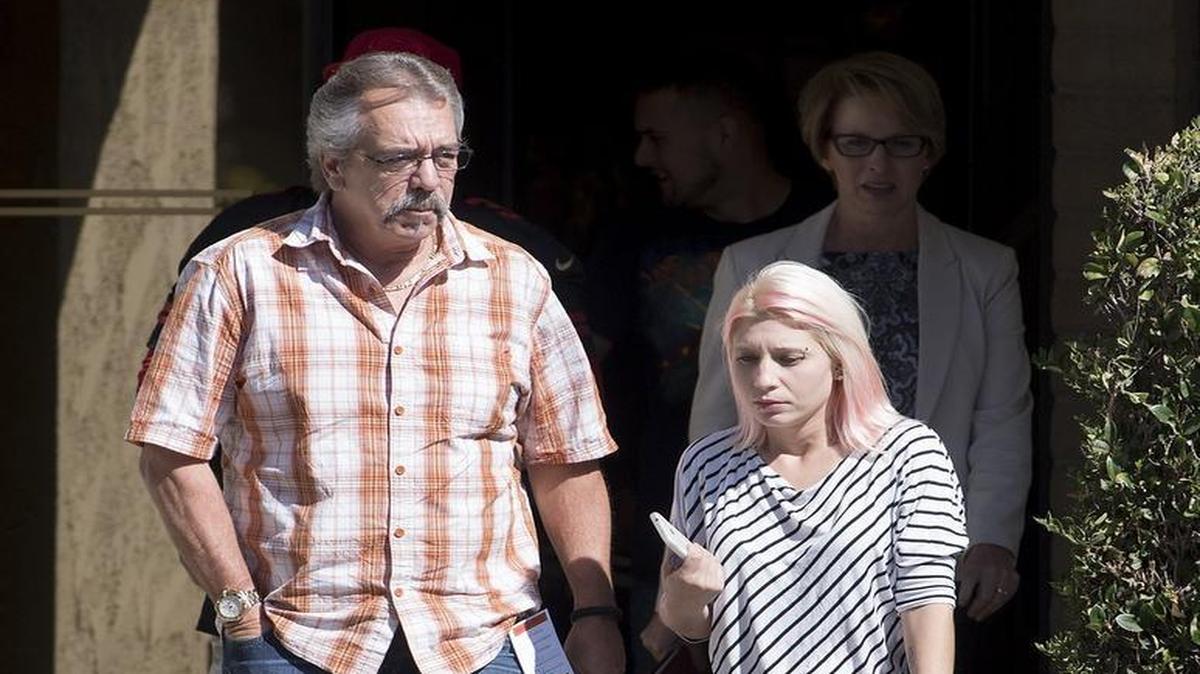 
Tony Kauffman, father of Korey Kauffman, leaves a preliminary hearing for Modesto attorney Frank Carson and five others charged in the death of his son in Modesto on Tuesday, Oct. 13, 2015.
