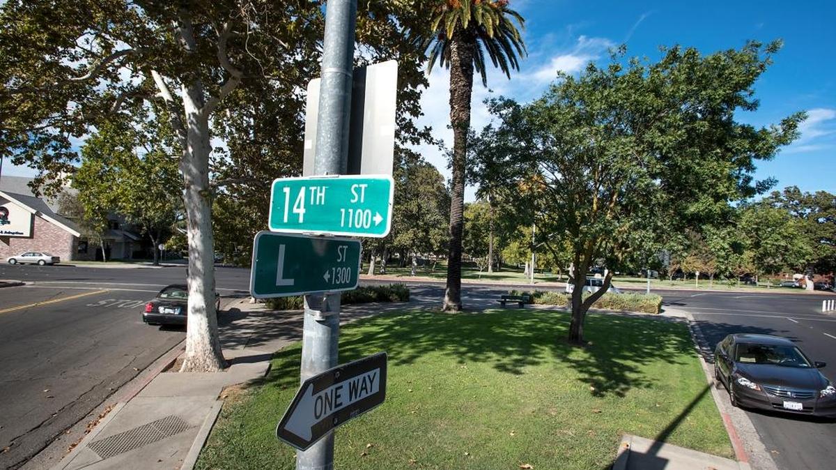 
The address given for the Modesto Beer and Bites Festival is a small patch of grass across the street from Graceada Park in Modesto, seen Friday, Sept. 25, 2015.
