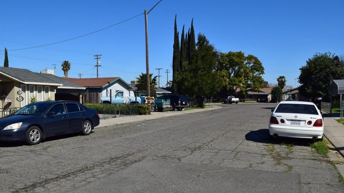 A resident of a home on Campos Place (pictured) in Empire, Calif., shot and killed an intruder on Wednesday, March 1, 2017, according to the Stanislaus County Sheriff's Department.
