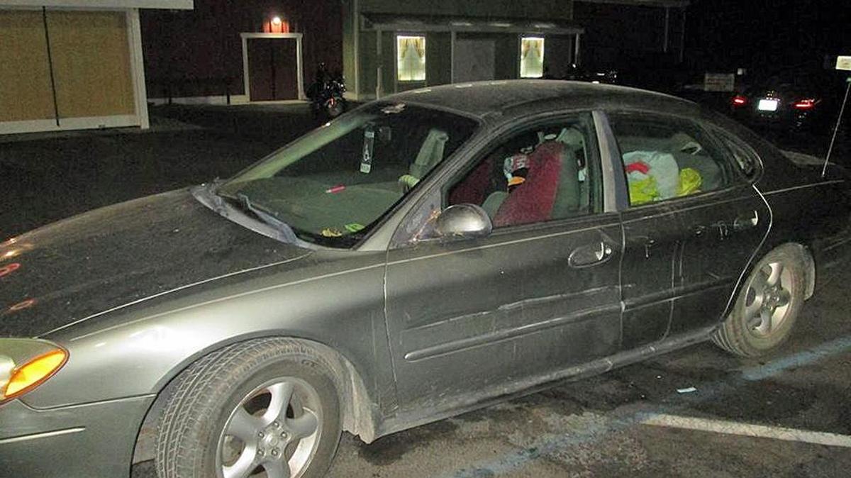 Jamie Wilcox, 40, of Manteca, was arrested in this vehicle after she was found passed out in the front seat with a pile of cash in her lap, according to the Tuolumne County Sheriff's Department.