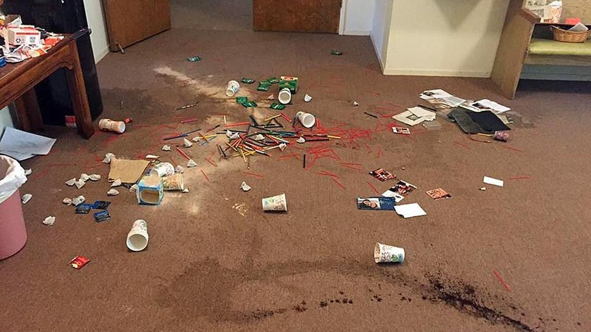 Juvenile vandals - ages 7, 8 and 9 - made a mess of the Church of Christ in Waterford in March 2016.