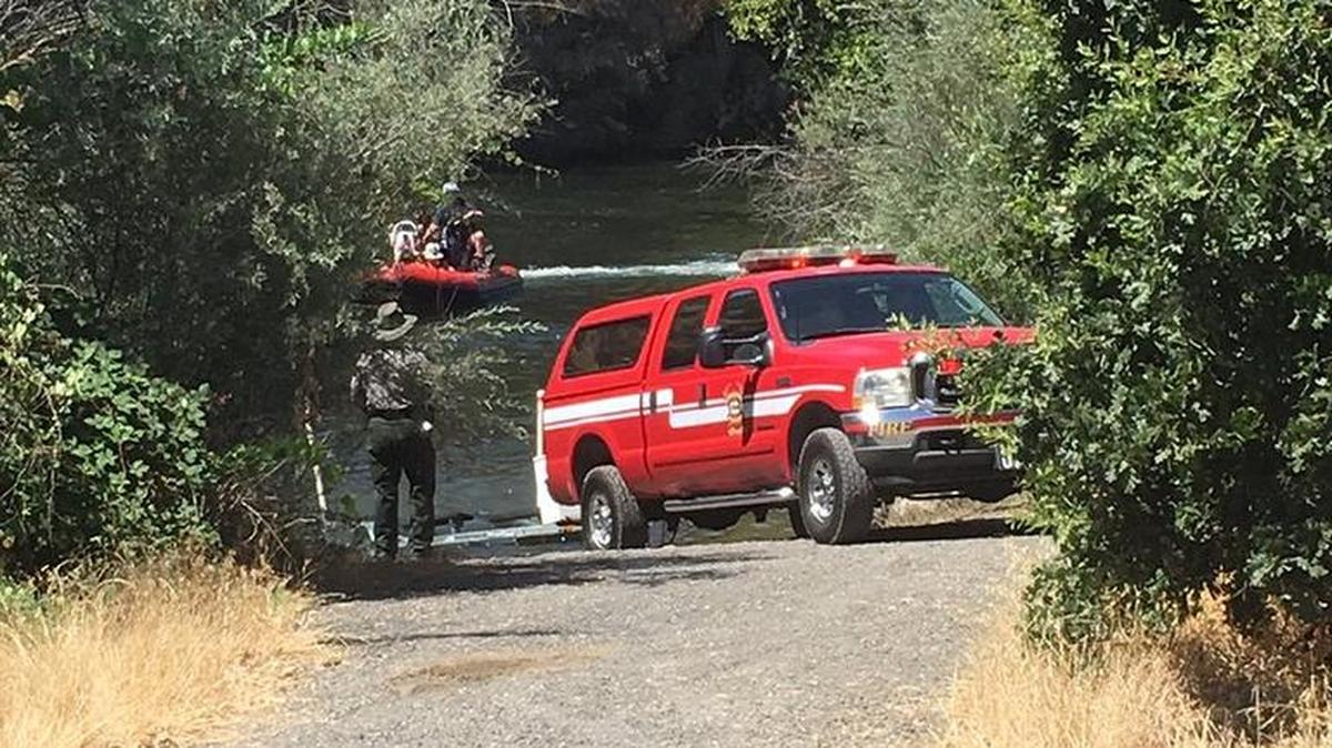 Firefighters pull nine people from the cold, fast-moving Stanislaus River on Sunday (July 2, 2017) east of Oakdale.