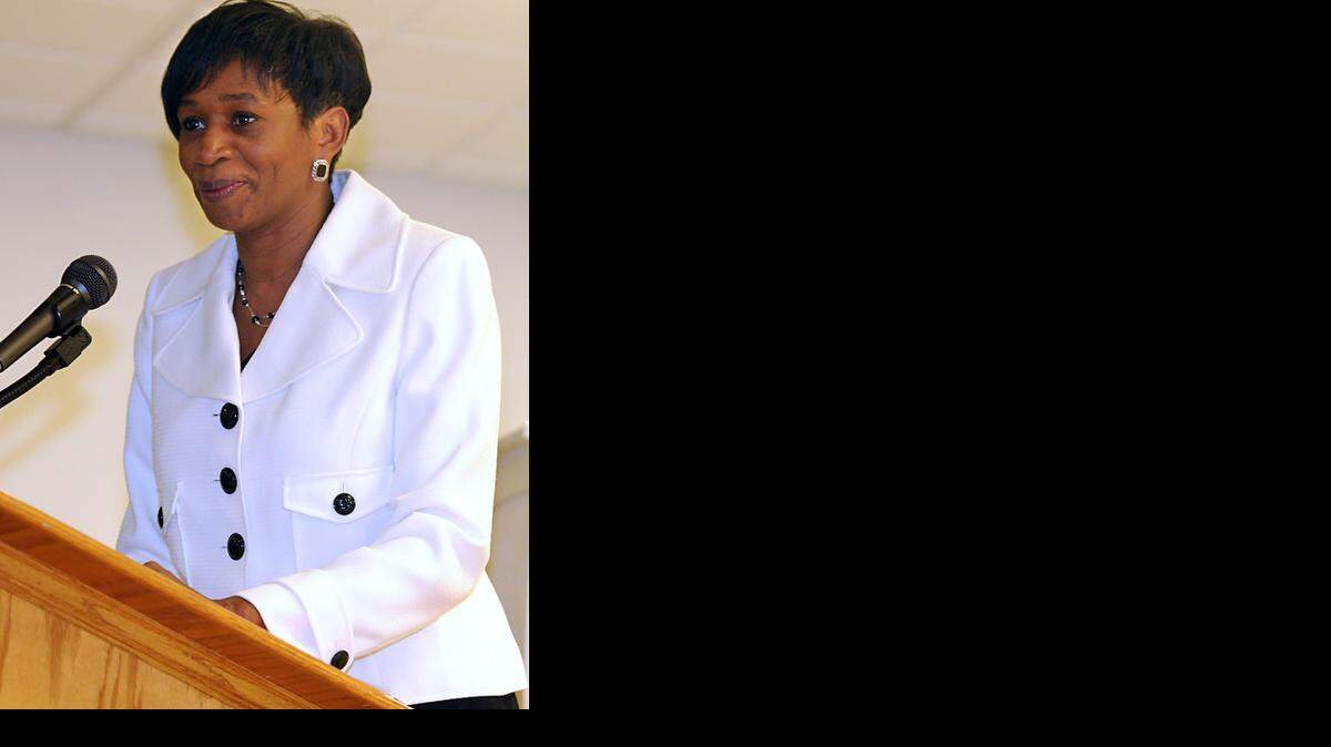 
Dee Williams-Ridley, Modesto deputy city manager, gives a speech in January 2011 during the annual Birthday & Legacy Luncheon Celebration for Dr. Martin Luther King Jr. that was at the King-Kennedy Memorial Center in Modesto.
