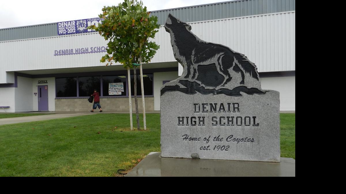 
Signs at Denair High’s front office celebrate the district’s 100th anniversary in 2012.
