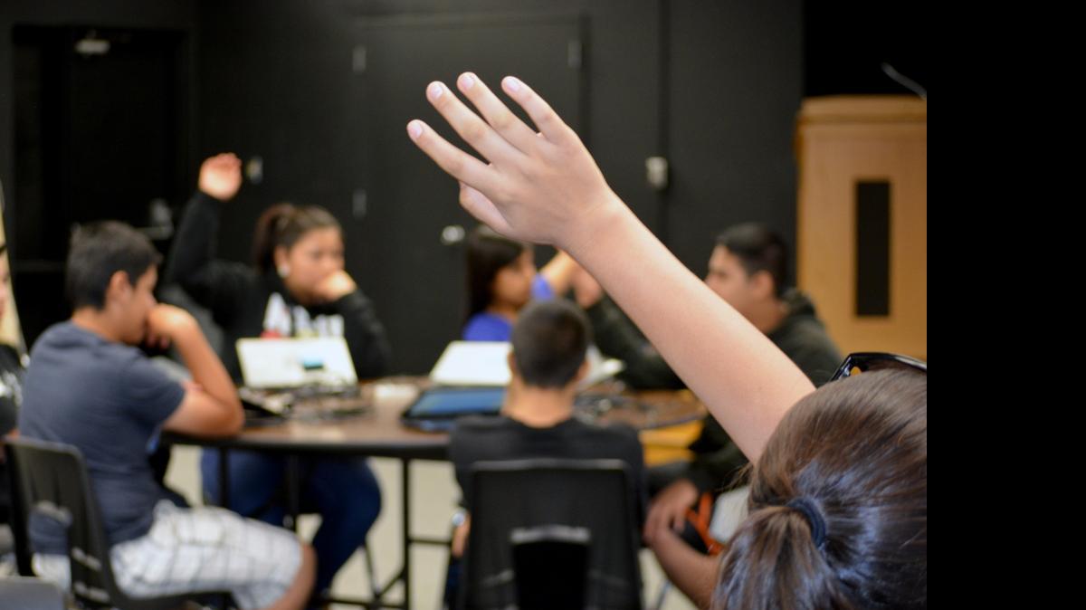 
Incoming freshmen answer a question during the Summer Bridge program at Davis High in Modesto on Thursday. The early orientation program gives students a chance to learn how to navigate the campus and get a head start on making new friends.
