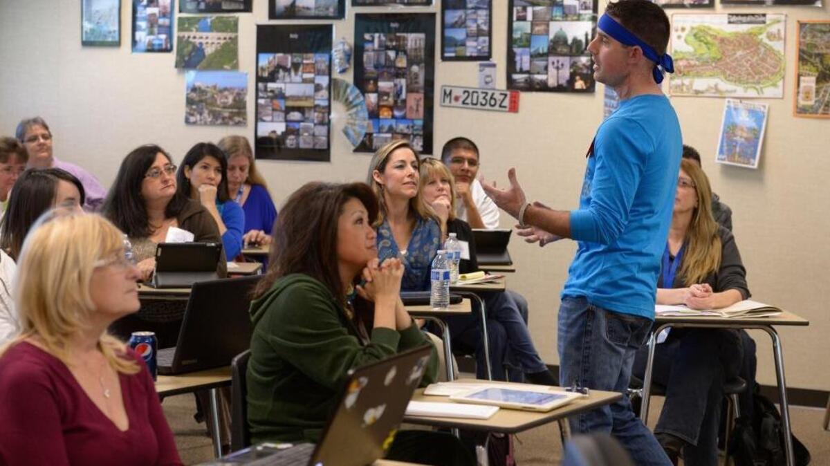 ETC!2017 will feature sessions like this one in 2014 led by Chad King, called “ClassDojo: Manage Your Class Like a Ninja.”