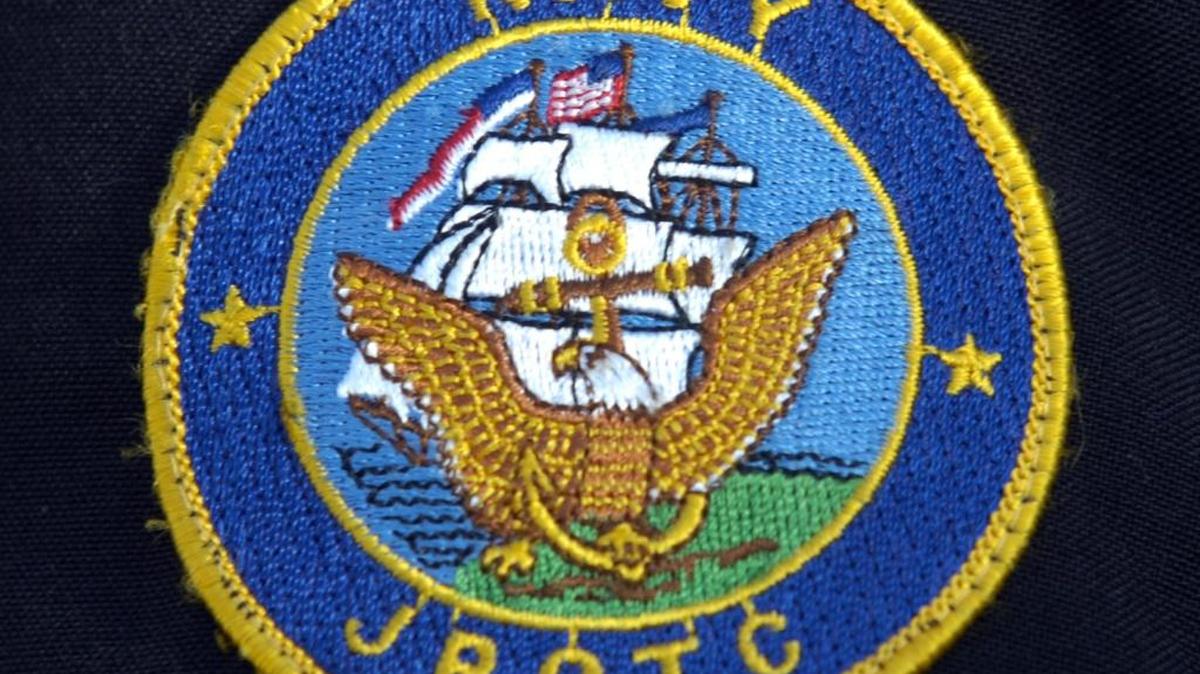 Navy JROTC shoulder patch worn by Turlock High teams