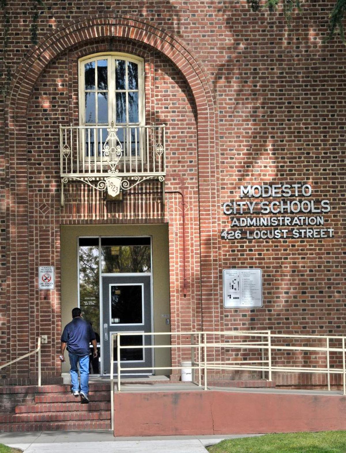 Modesto City Schools administration building at 426 Locust St. originally was Franklin Elementary School.