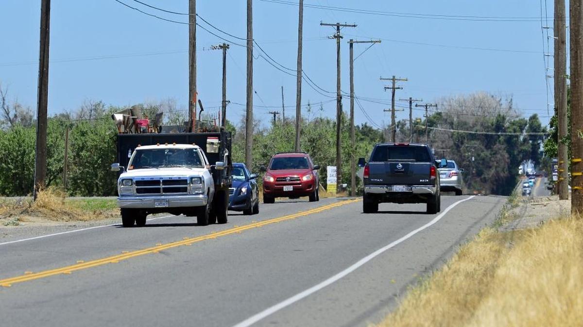 Cars travel down the two-lane section of McHenry Avenue north of Modesto on Monday.