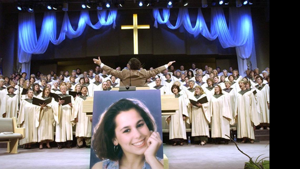 
A memorial service was held for Laci Peterson and her unborn son at the Worship Center of the First Baptist Church in Modesto on May 4, 2003.
