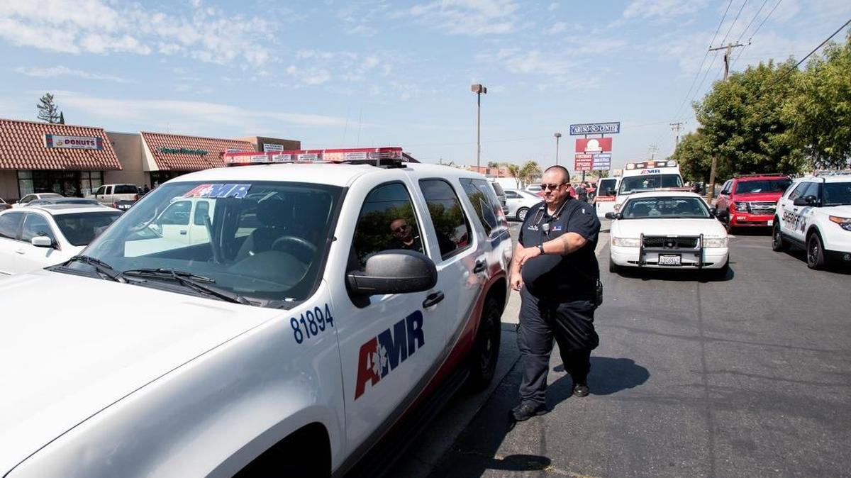 AMR community paramedic Dennis Flannery is seen in Modesto on Tuesday, Sept. 20, 2016.
